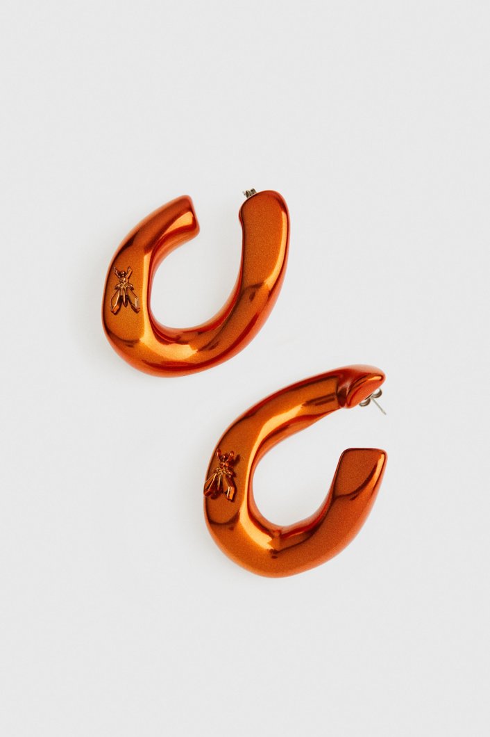 EARRINGS - METAL CORAL
