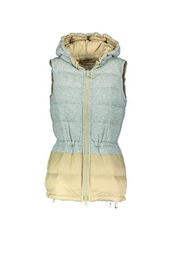 DOWN VEST - LIGHT MELANGE GRAY/TAPIOCA