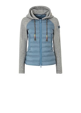TRACK JACKET - AZZURRO CENERE - GRIGIO MELANGE CHIARO