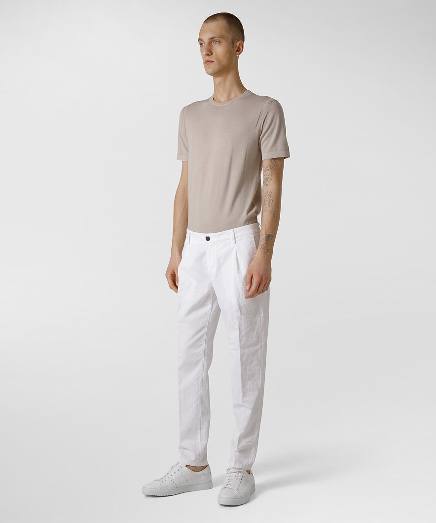 TROUSERS - BIANCO OFF WHITE