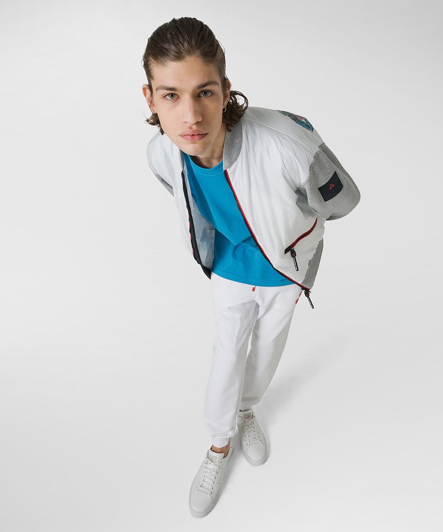 TRACK JACKET - PAPIRO - GRIGIO MELANGE CHIARO