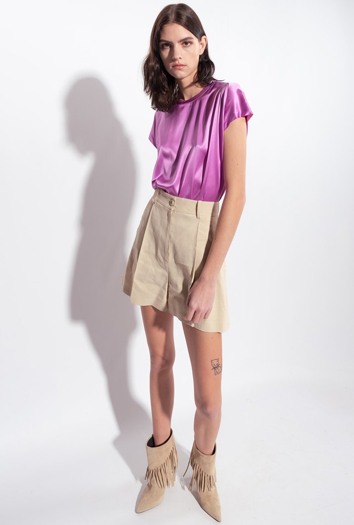 SHORTS - BEIGE MANDORLA GLASS.