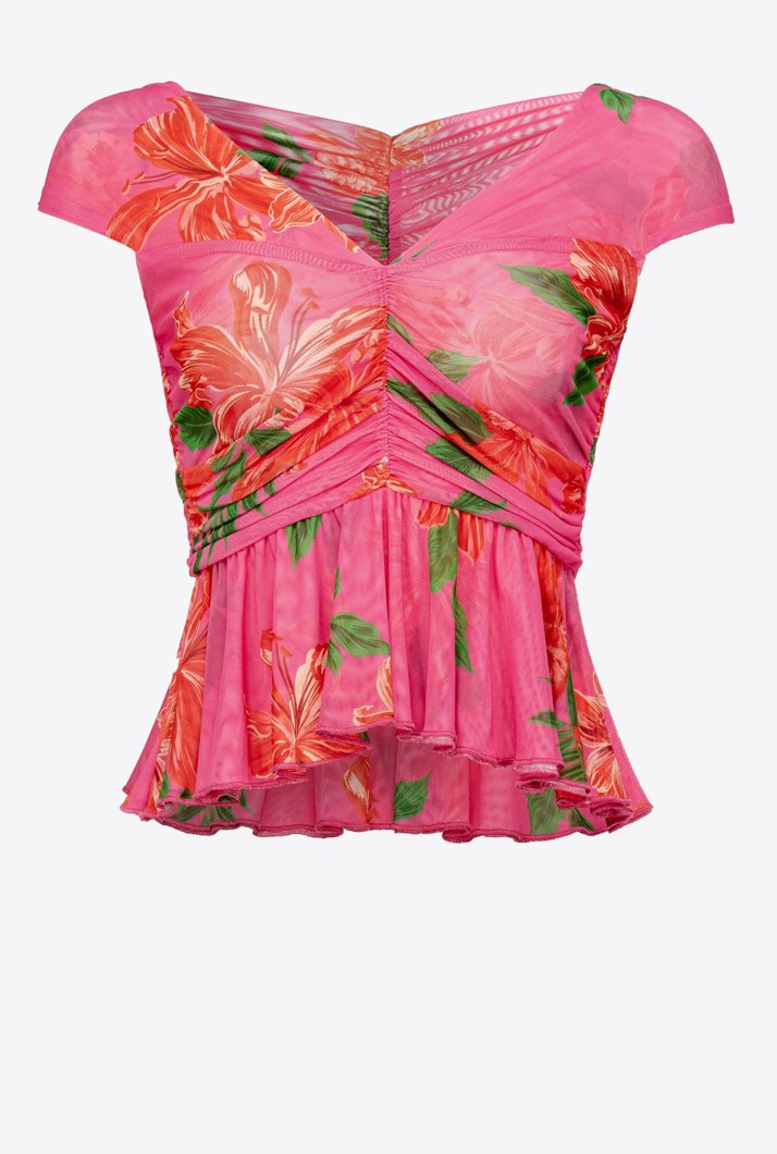 BLOUSE - MULT.FUXIA/ROSSO