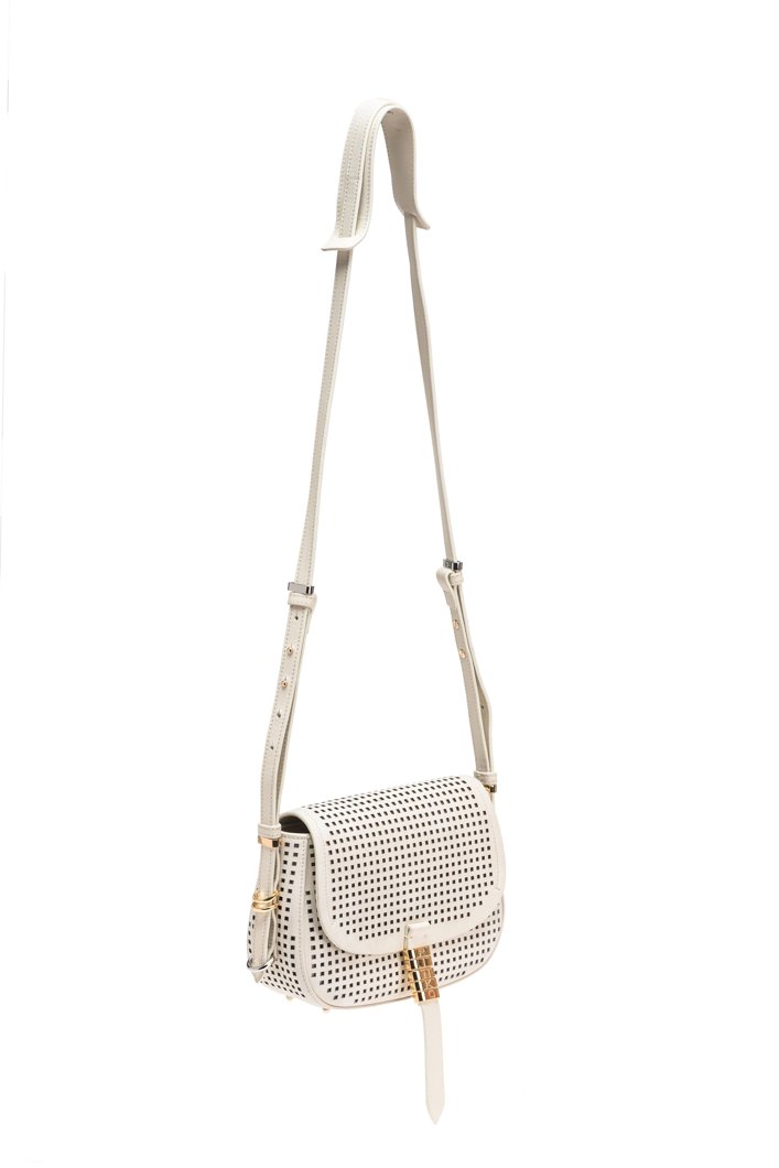 CROSSBODY BAG - SILK WHITE-ANTIQUE GOLD