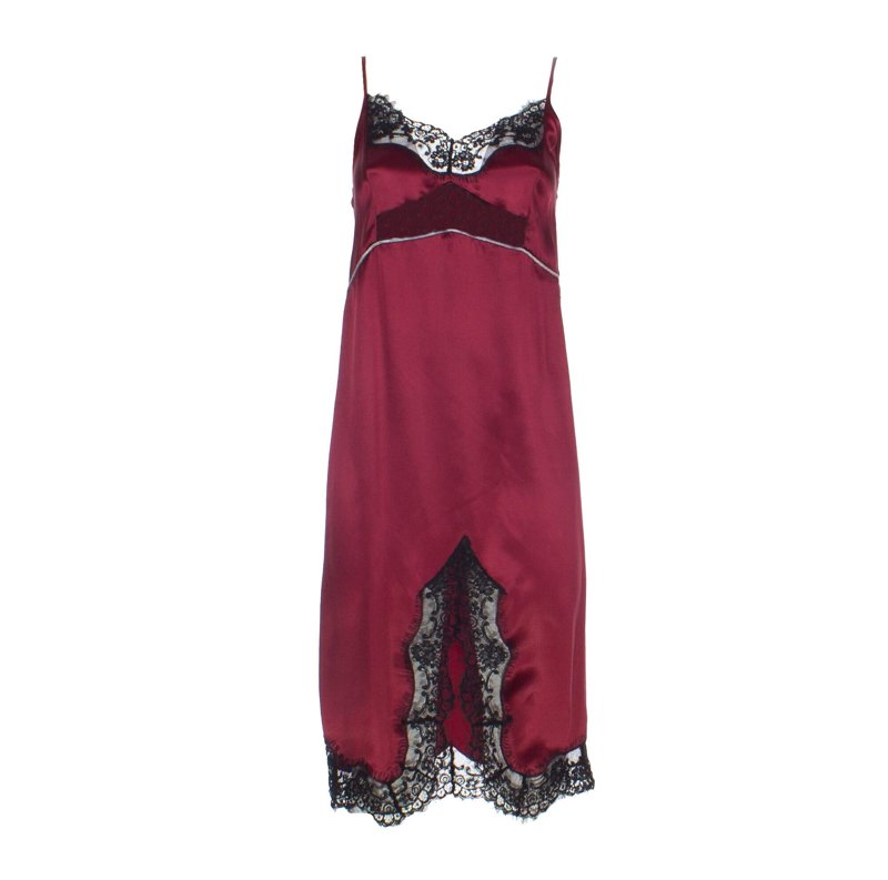NIGHT DRESS - BORDEAUX,NERO