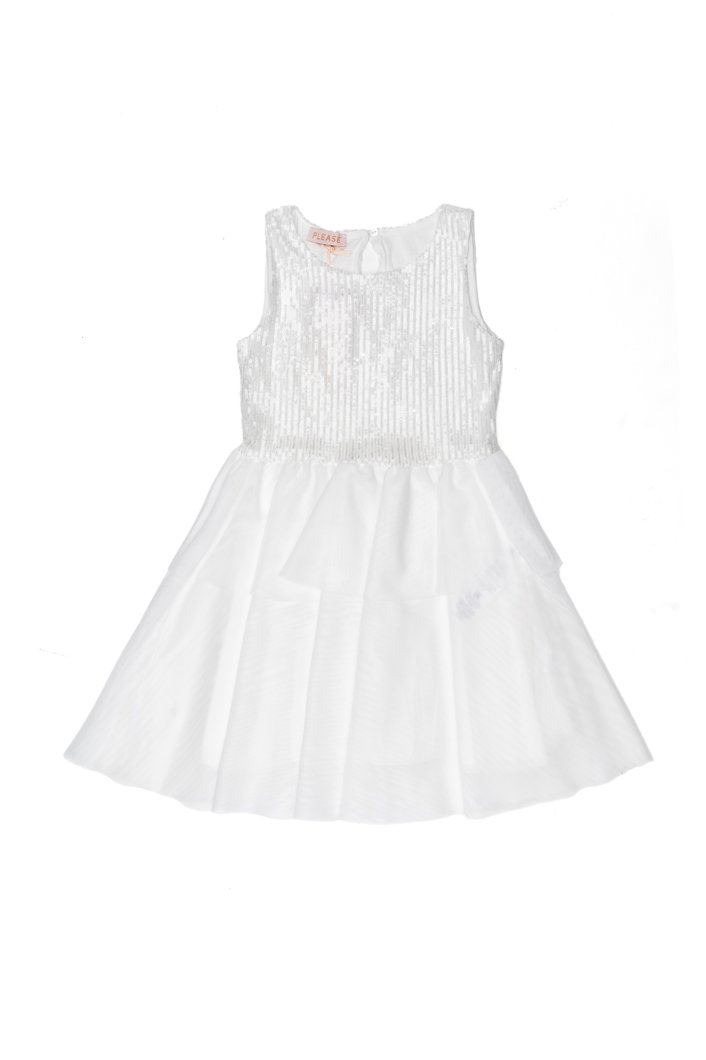 DRESS - WHITE WOOL