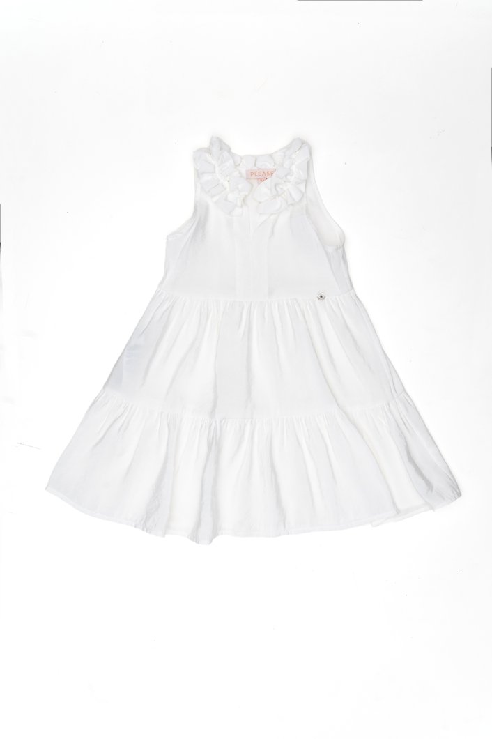 DRESS - WHITE WOOL