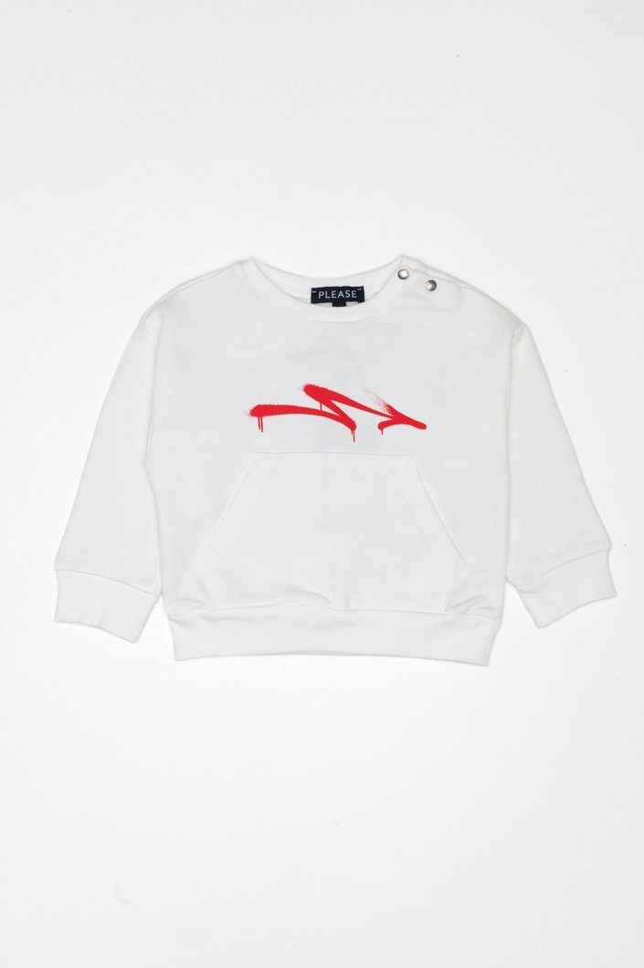 SWEATSHIRT - WHITE WOOL