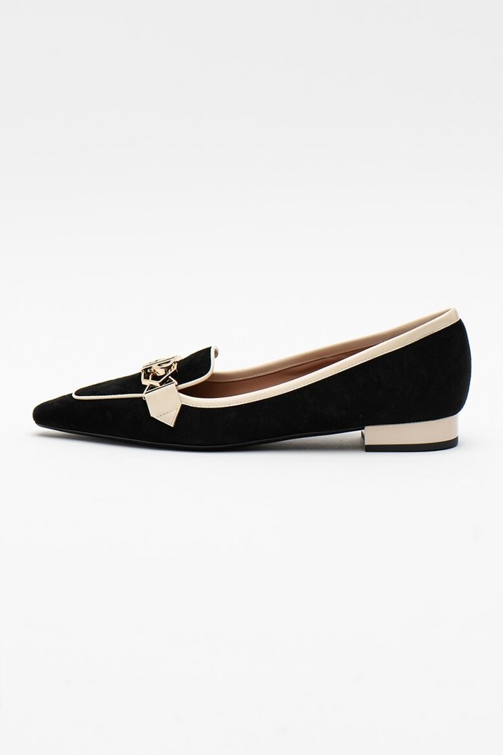 BALLET FLATS - BLACK/PORCELAIN