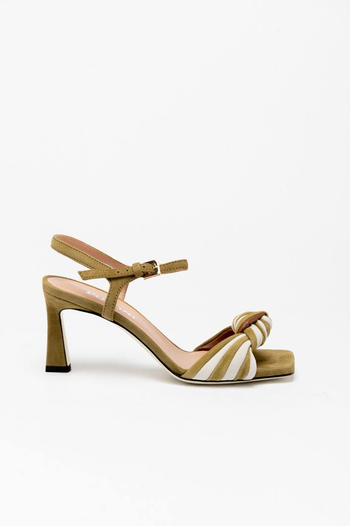 SANDALS - BROWN/IVORY