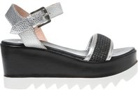 SANDALS - BLACK/SILVER/BLACK