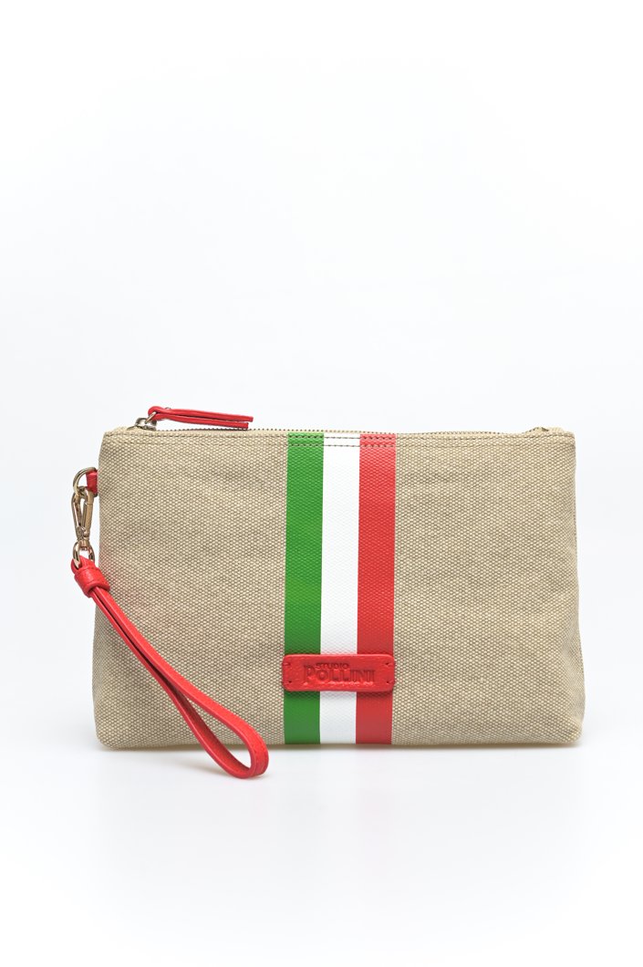 CLUTCH BAG - WHITE/BLACK