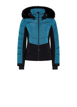 DOWN JACKET - VERDE PETROLIO/NERO