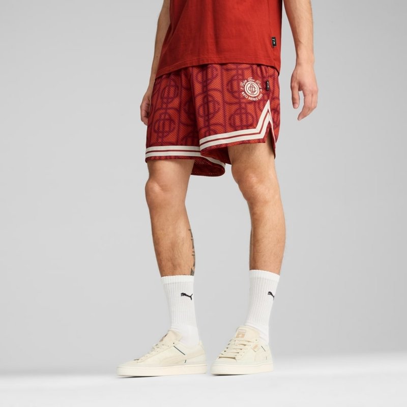 SHORTS - MARS RED-AOP