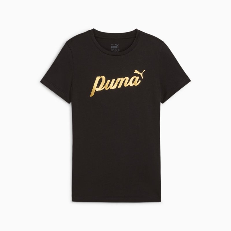 T-SHIRT - PUMA BLACK-GOLD FO