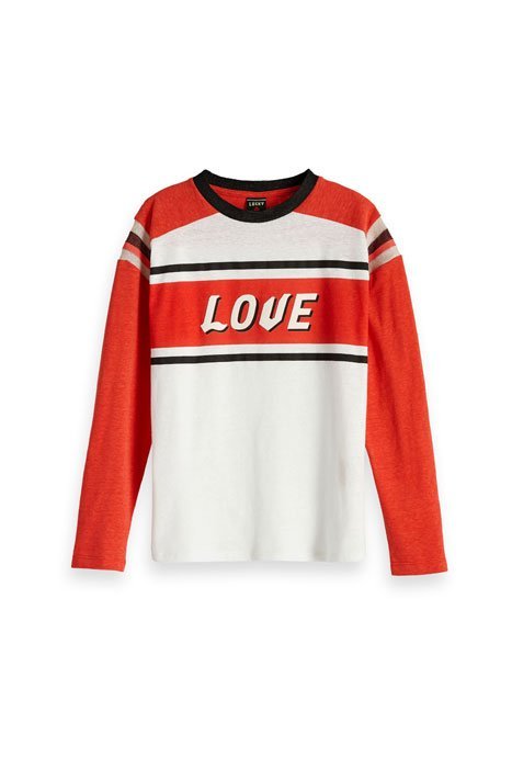 T-SHIRT LONG SLEEVE - RED/WHITE