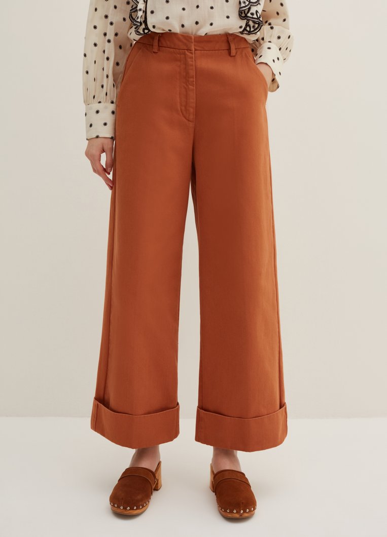 TROUSERS - BROWN