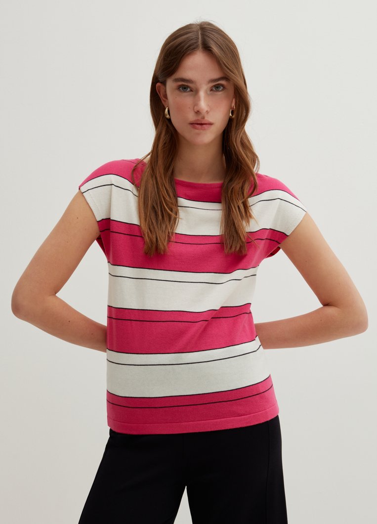 PULLOVER - WHITE/PINK