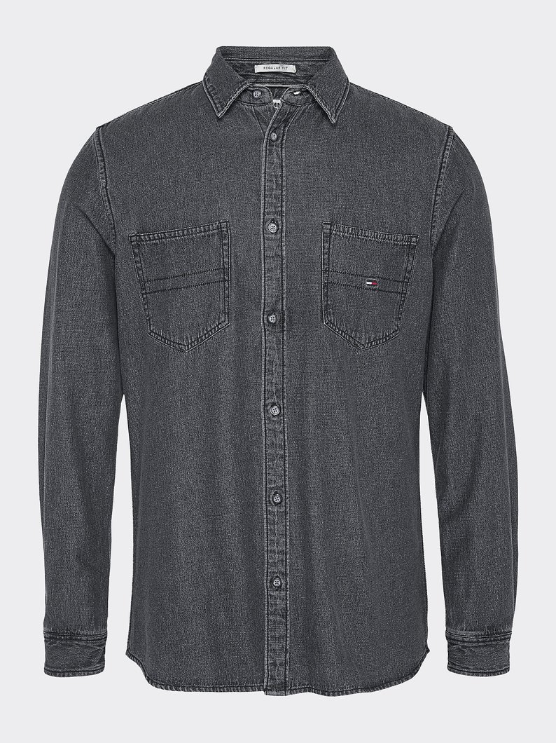 JEANS SHIRT - DENIM BLACK