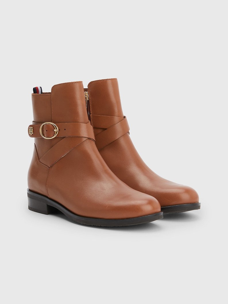 ANKLE BOOTS - NATURAL COGNAC