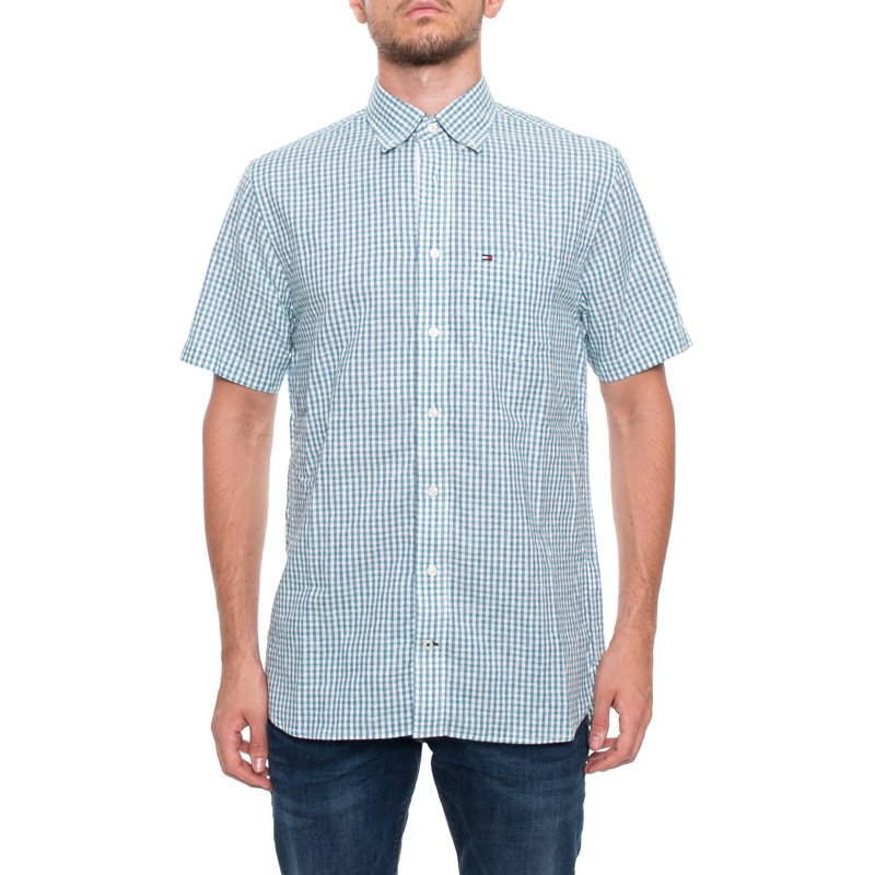 SHIRT SHORT SLEEVE - BRIGHT WHITE/ PEPPER GREEN