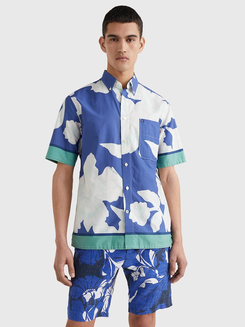 SHIRT SHORT SLEEVE - BLUE MULTI