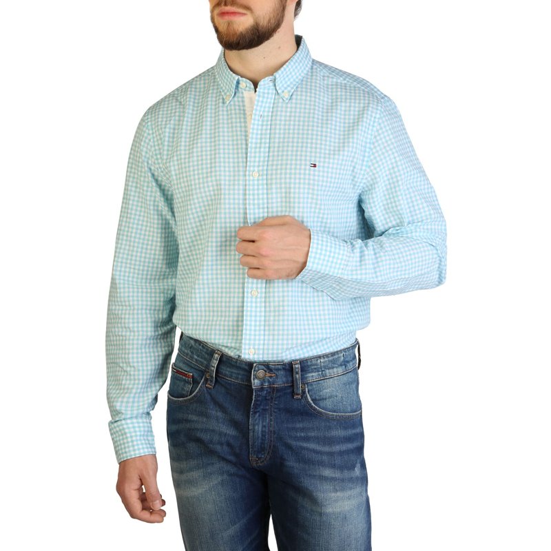 SHIRT - BLUE GREEN WHITE