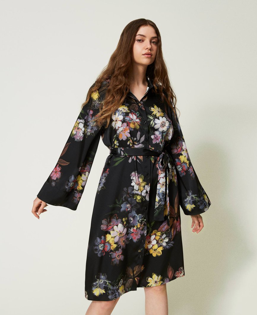 DRESS - ST.FIORE NERO/MULTICOLOR