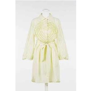 DRESS - LIME PINSTRIPE