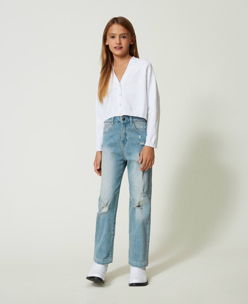 TROUSERS - DENIM AZZURRO