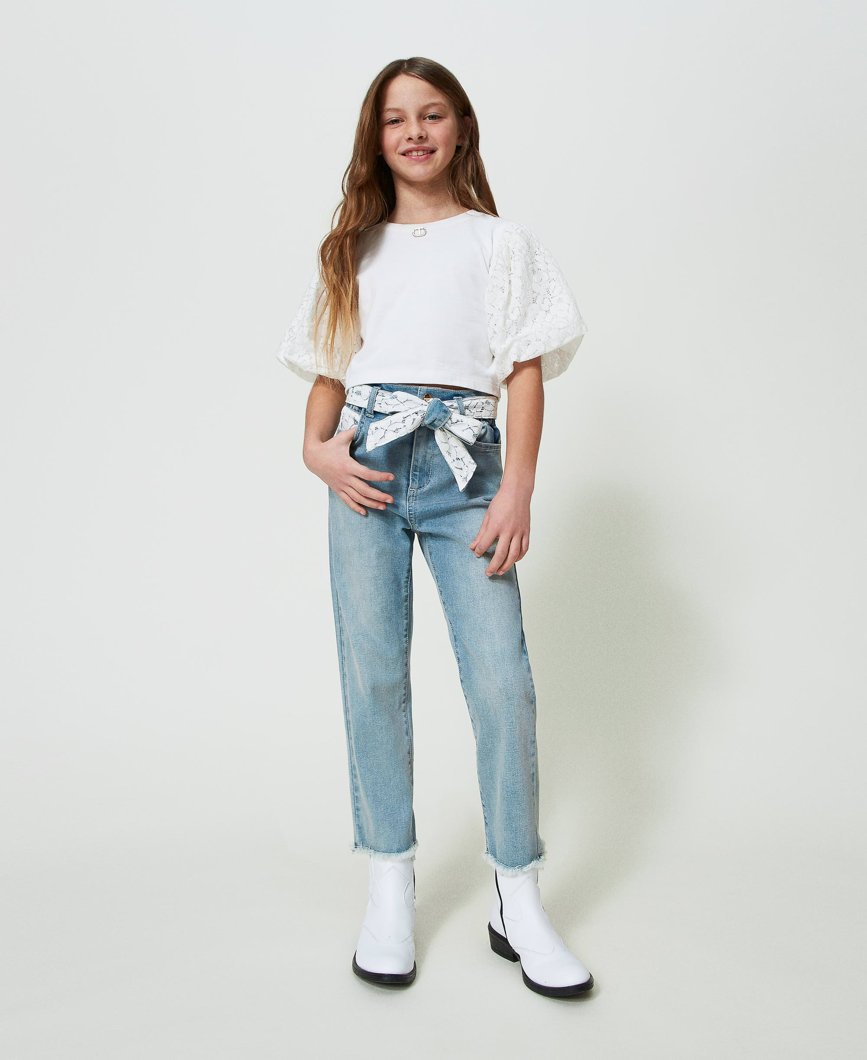 TROUSERS - DENIM AZZURRO