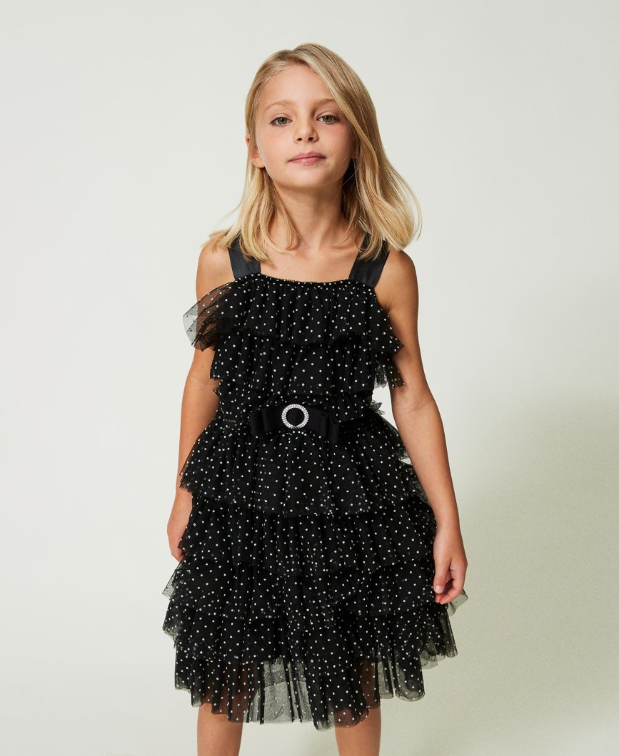 DRESS - ST.POIS NERO/LUCENT WHITE