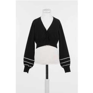 CARDIGAN - BIC.LUCENT WHITE/NERO