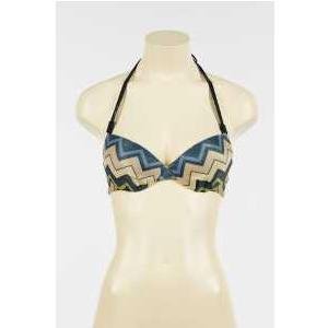 BIKINI TOP - MUL.CHEVRON BITTER CHOCOLATE