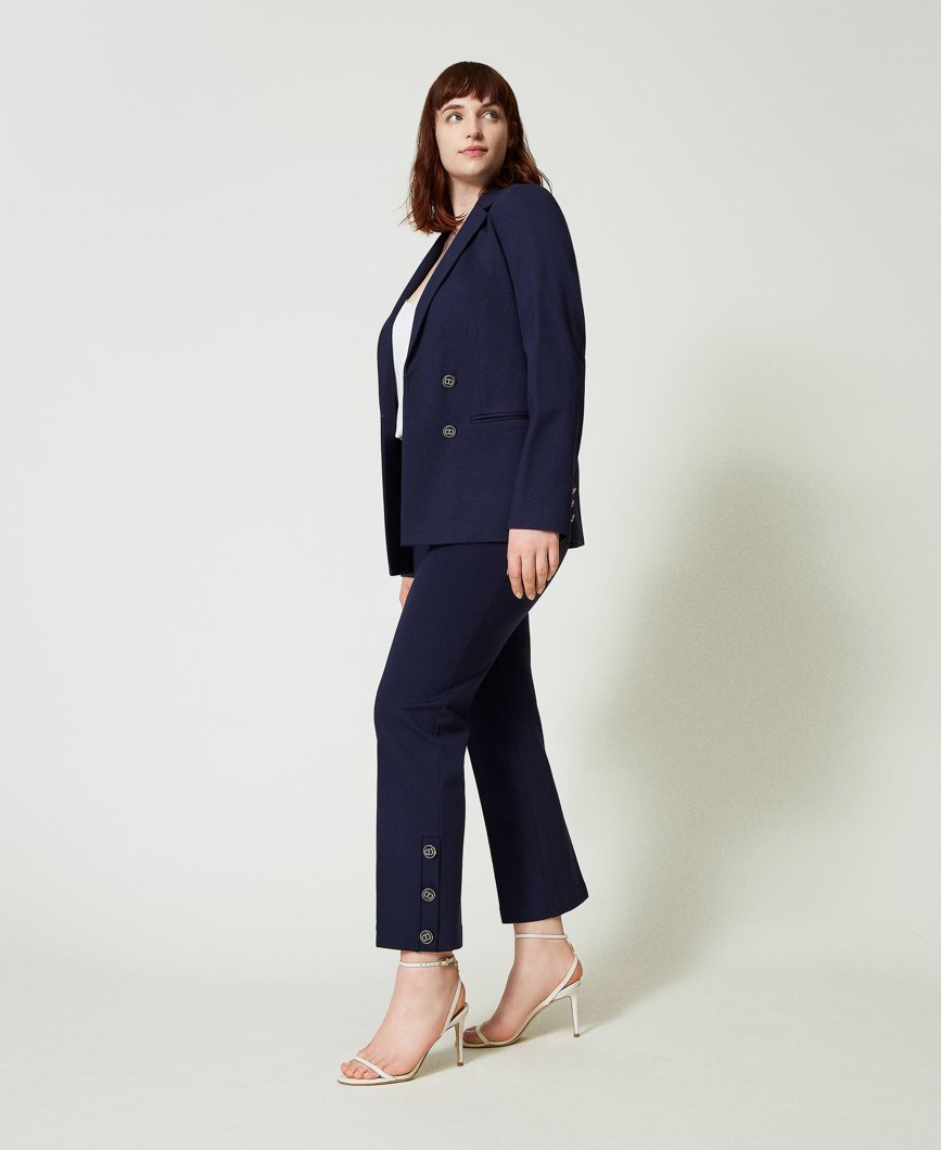 TROUSERS - MID BLUE