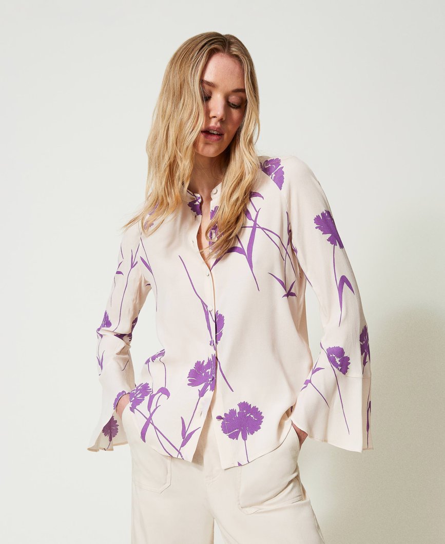 BLOUSE - ST.GAROFANO GLICINE/NEVE