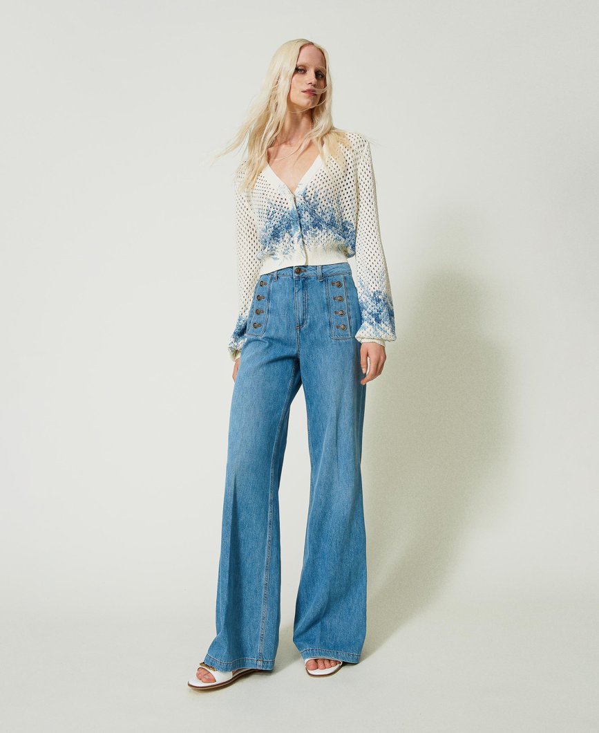 TROUSERS - DENIM MEDIO