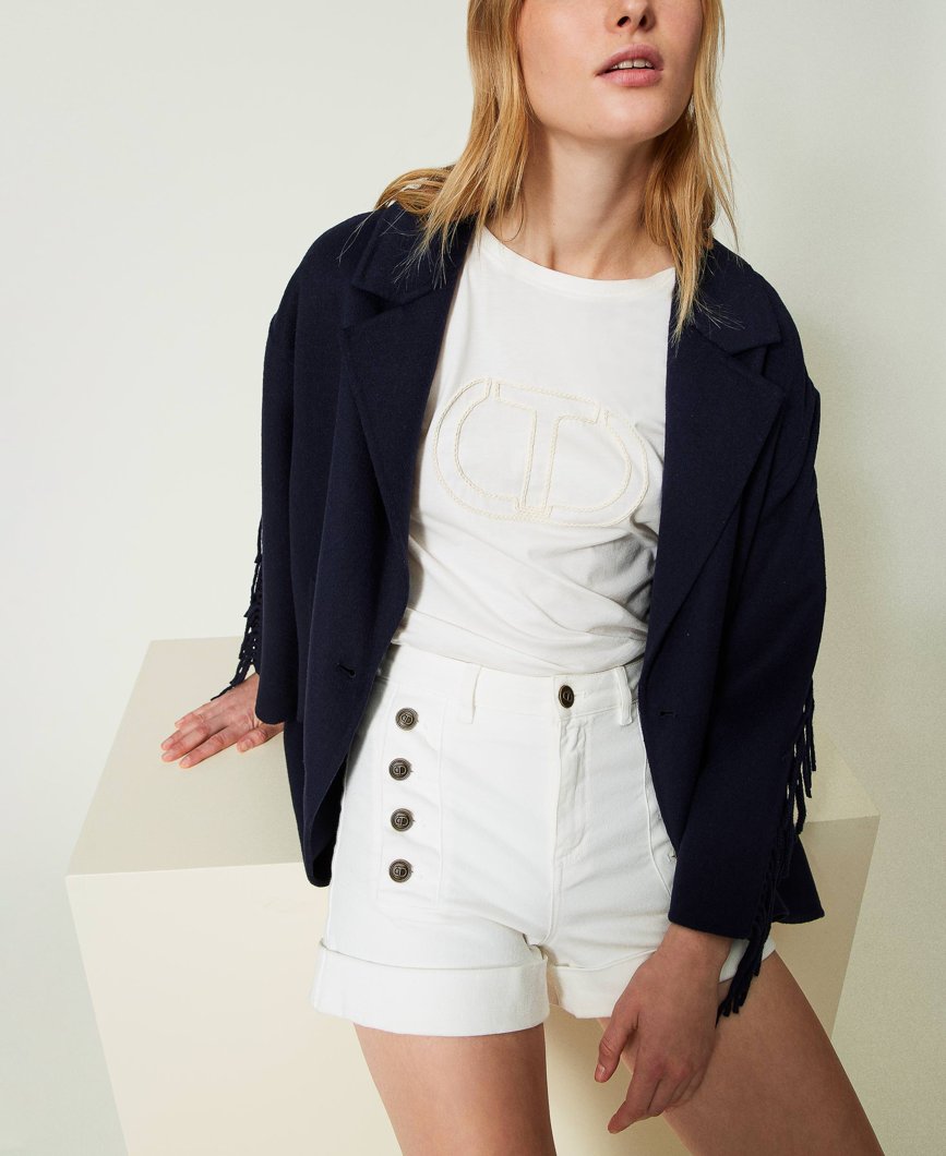 SHORTS - DENIM BIANCO