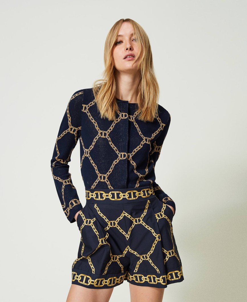 SHORTS - ST. MIX CATENE BORDO BLU