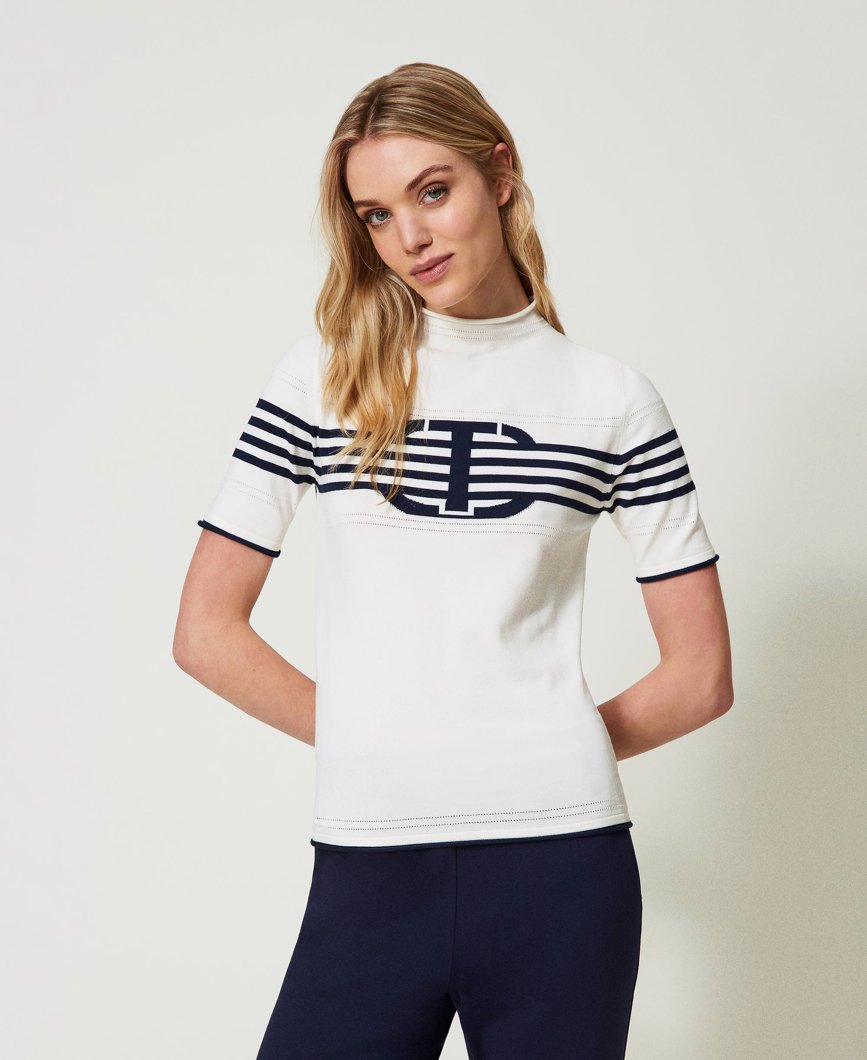 PULLOVER - BIC.NEVE/MID BLUE