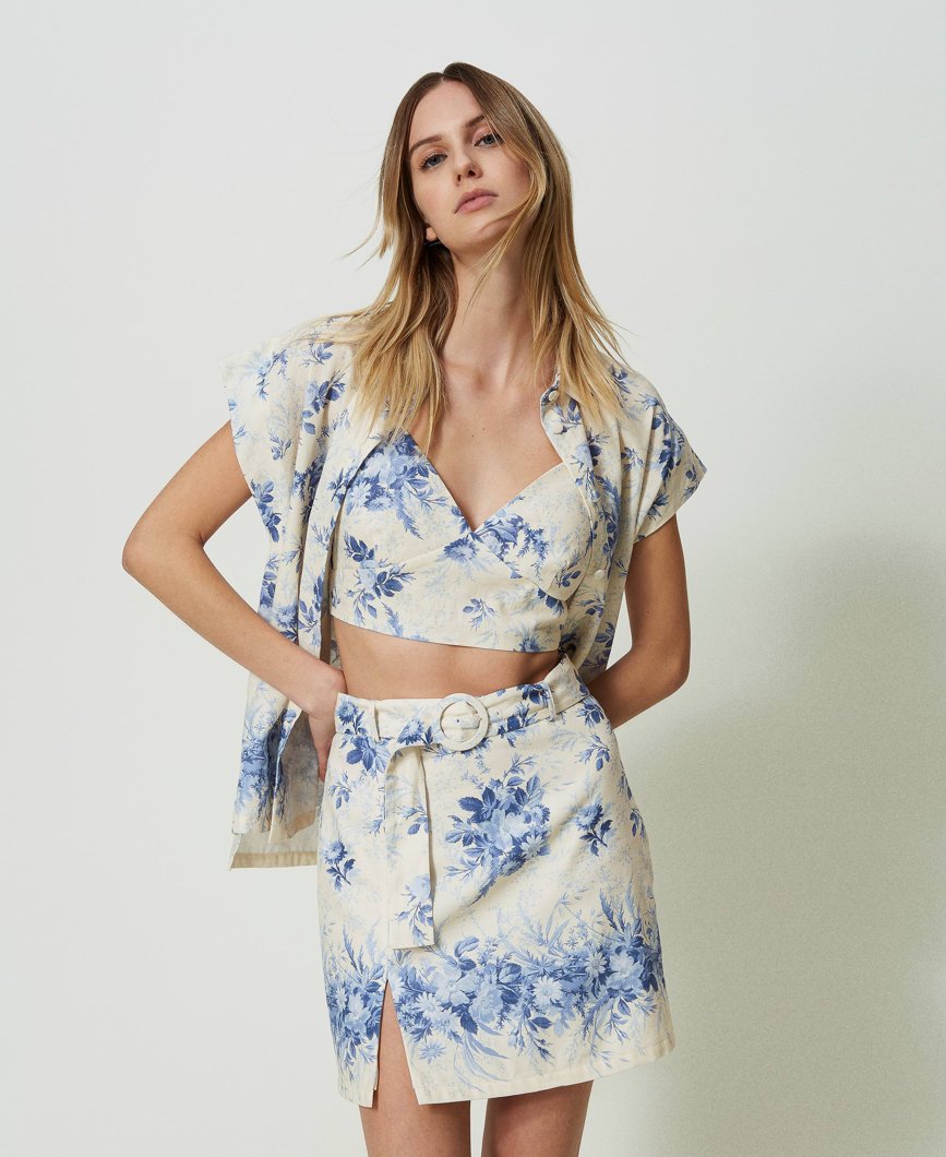 SKIRT - ST.TOILE DE JOUY AVORIO/BLUE C