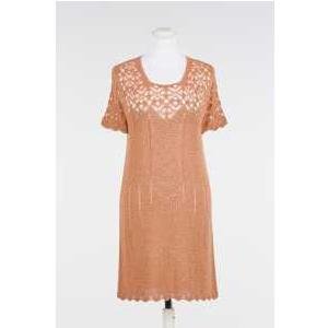 DRESS - PARCHMENT LUREX