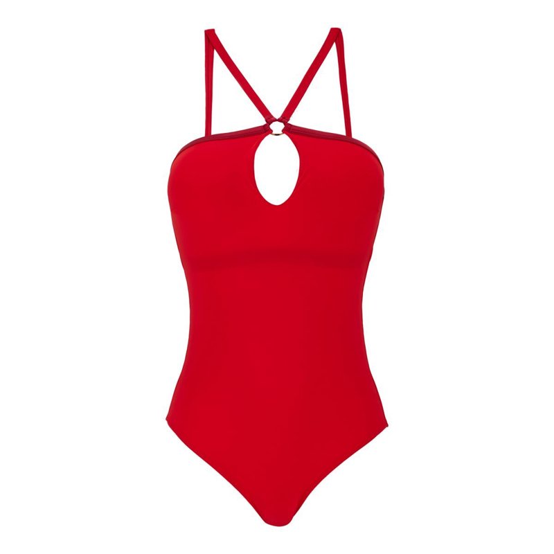 SWIMSUIT - ROUGE LAQUE