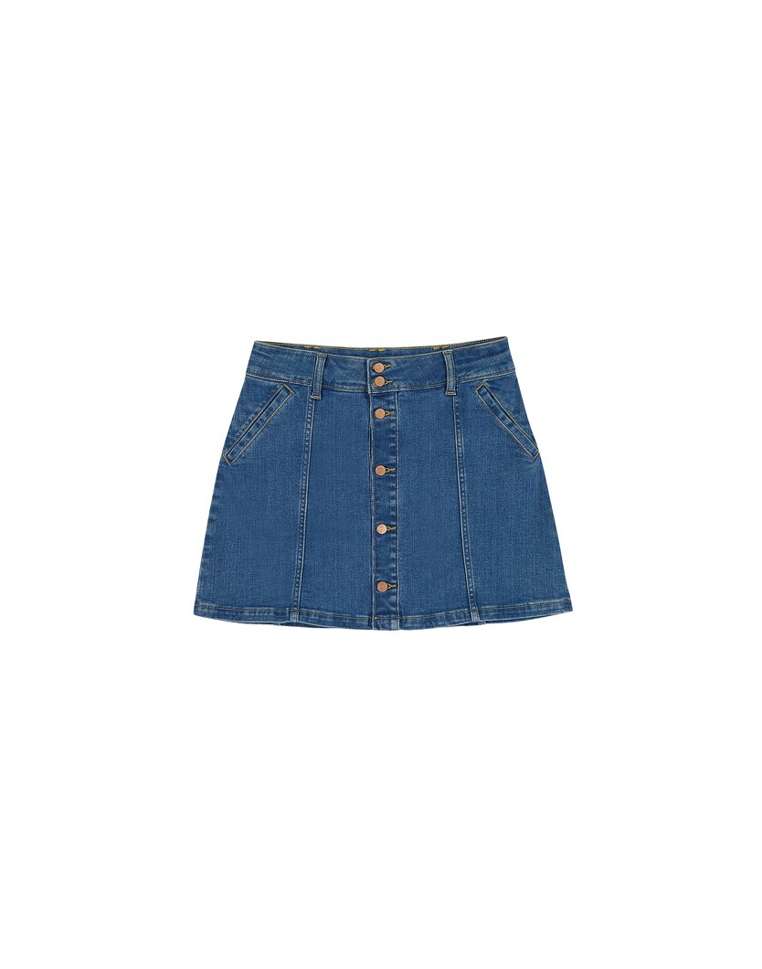 JEANS SKIRT - MID WASH
